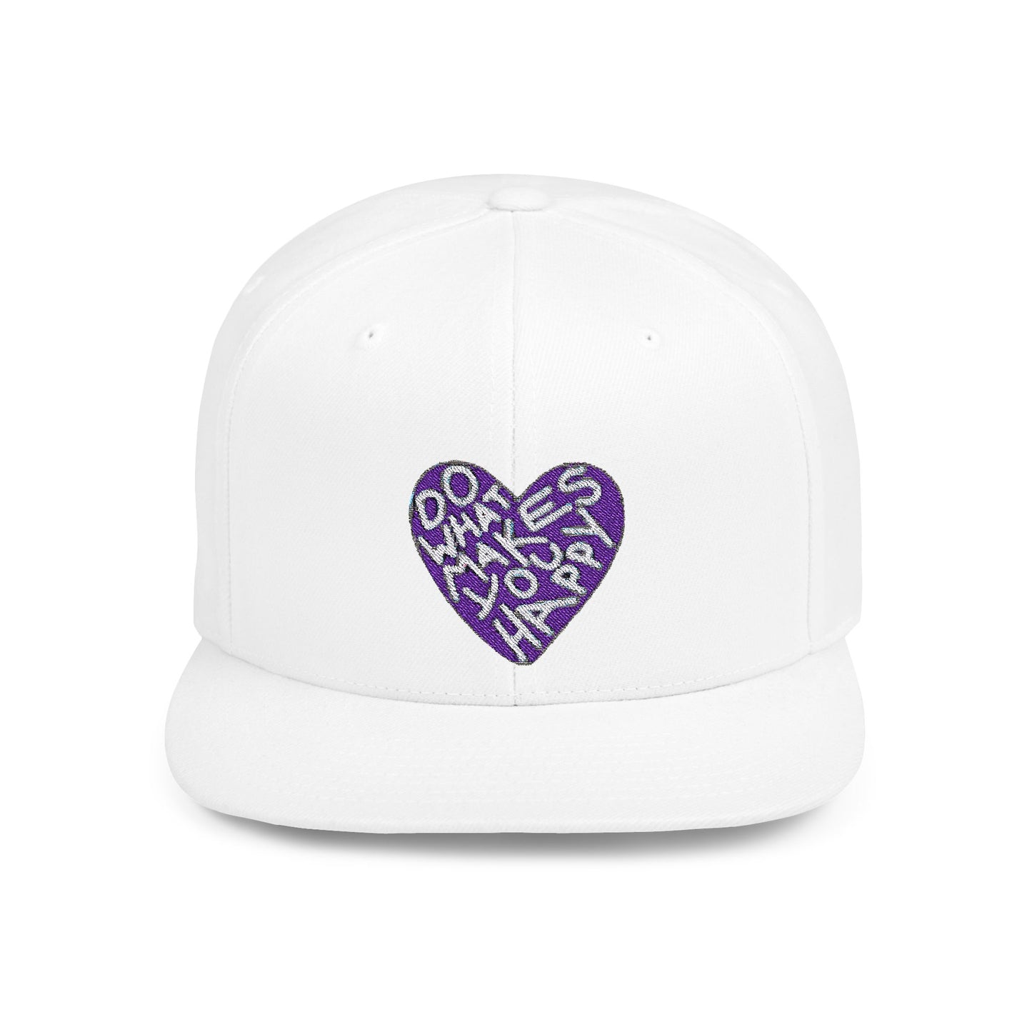 Unisex Flat Bill Snapback Hat