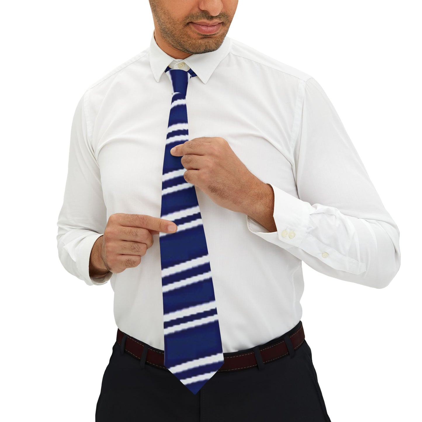 Necktie Navy Striped R-Design