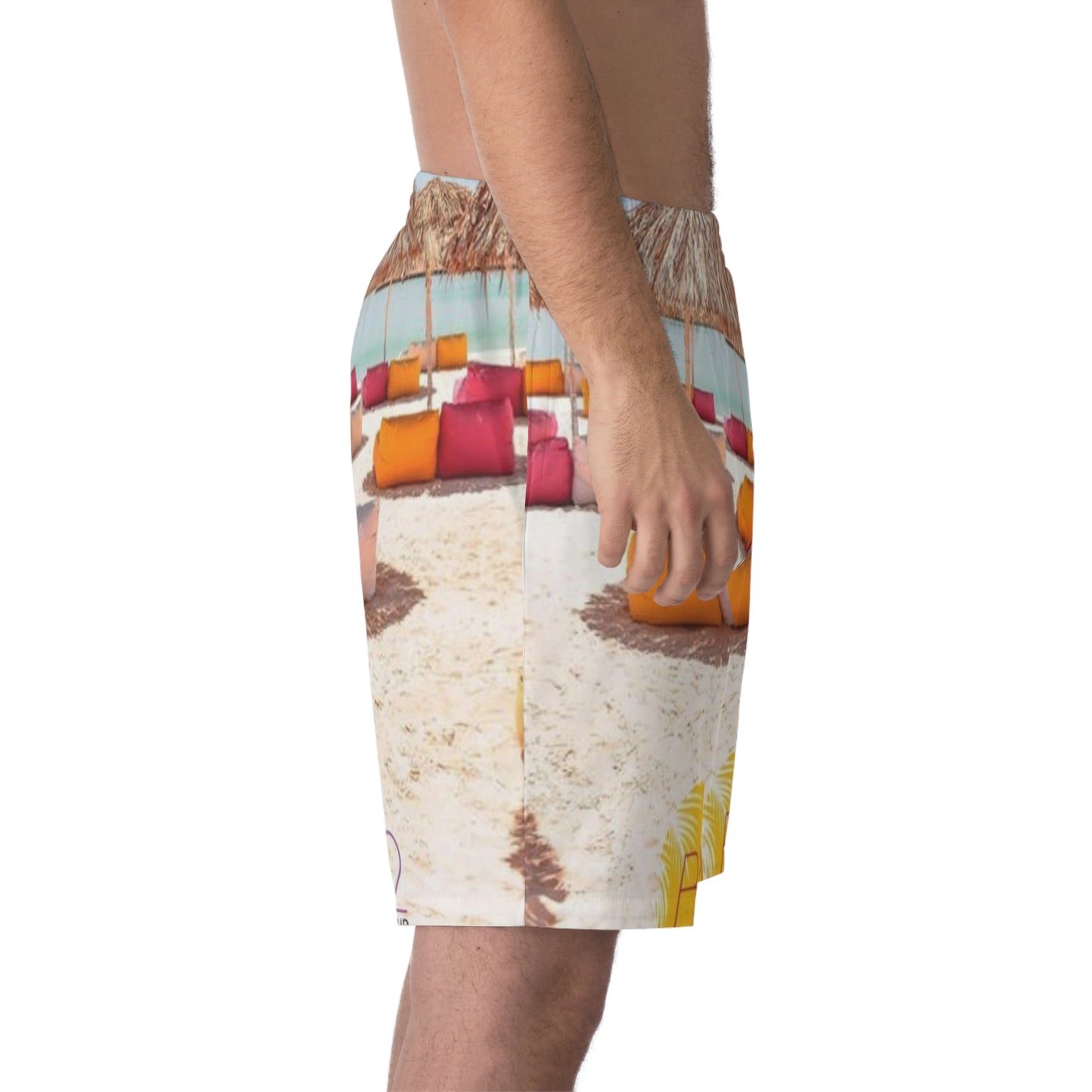 Men's Elastic Beach Shorts (AOP)