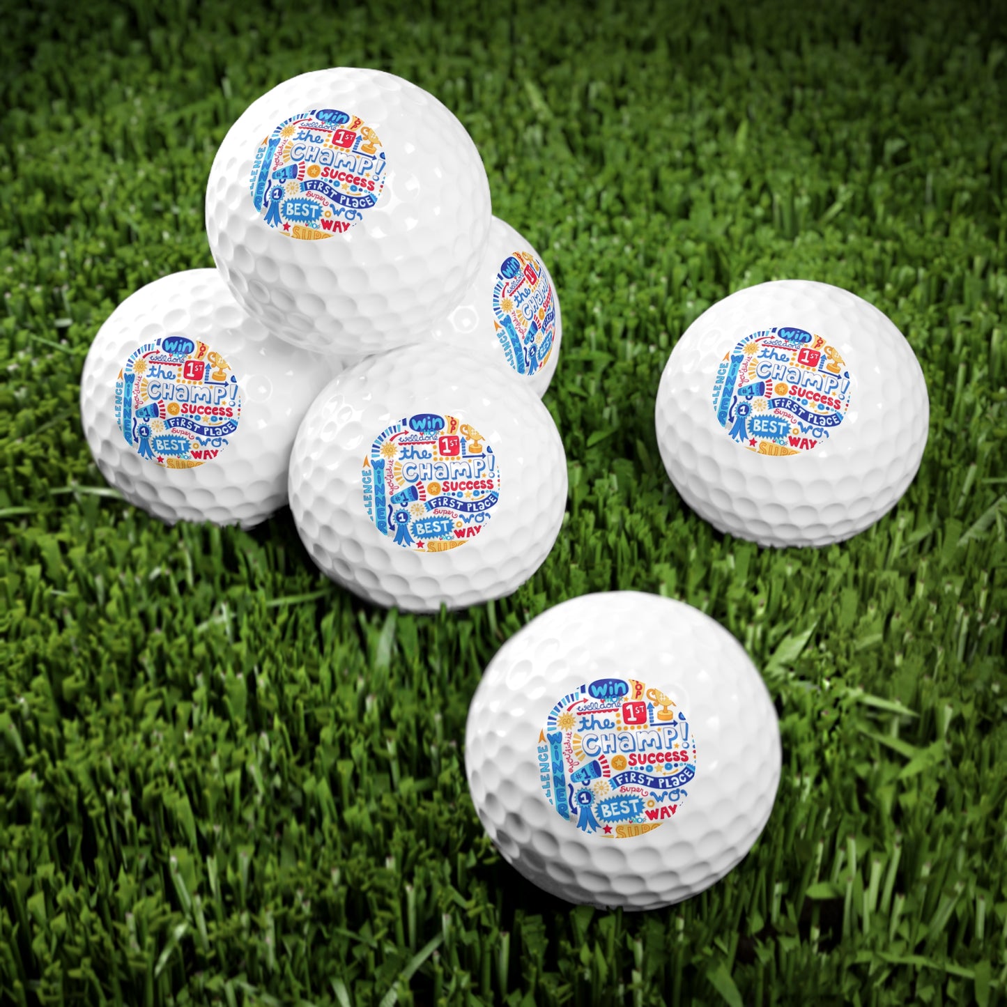 Golf Balls, Amorx Design, 6pcs