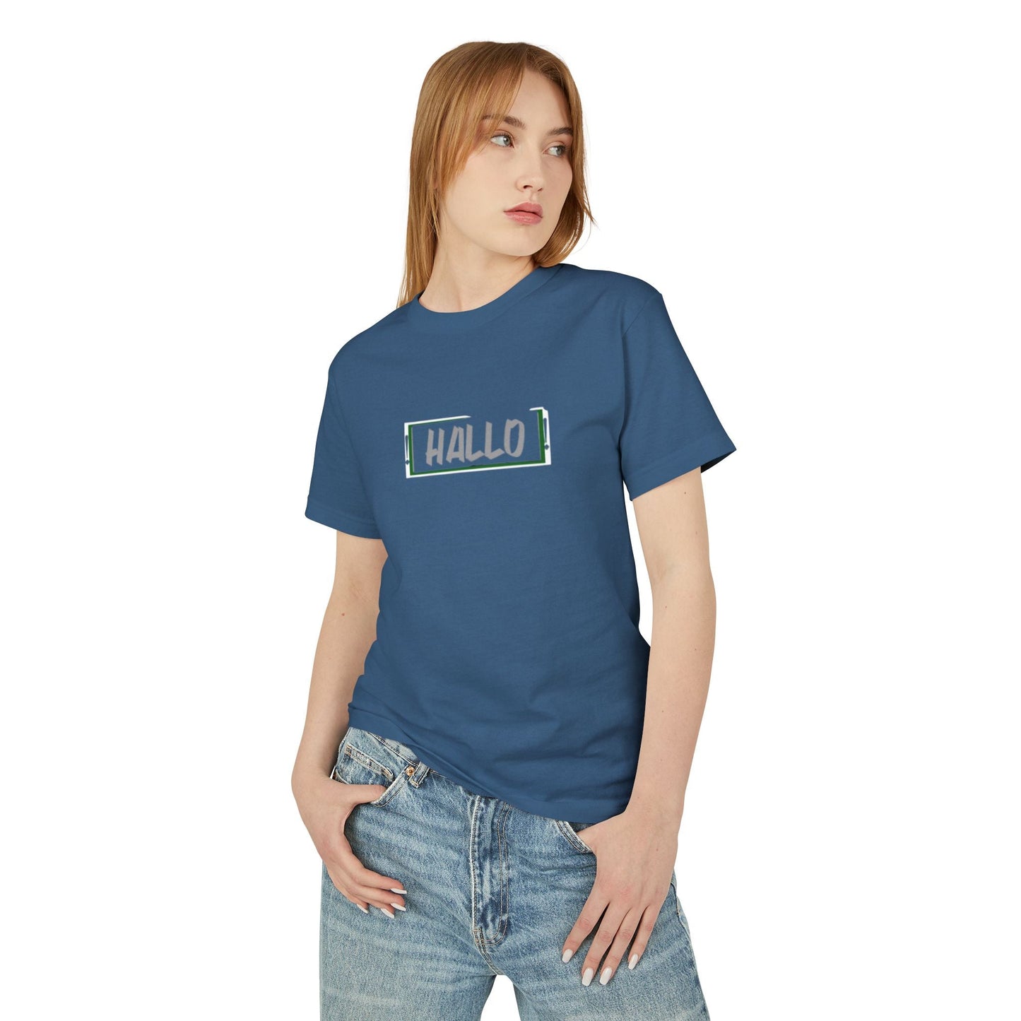 Casual Unisex Tee - 'HALLO' Design - for Everyday Wear Printify