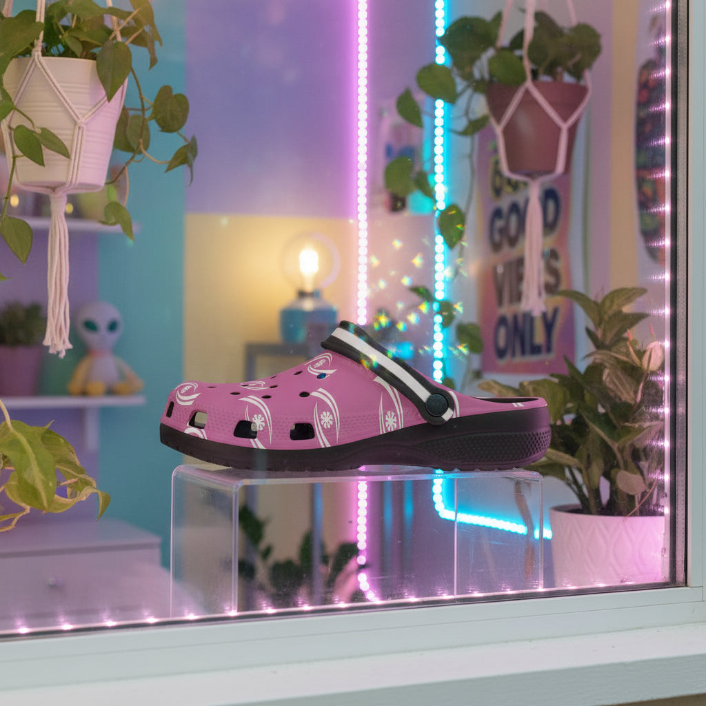 Chic Pink EVA Foam Clogs, Comfortable Slip-On Shoes for Home, Garden, and Office, Cute Lightweight Footwear for Women Printify