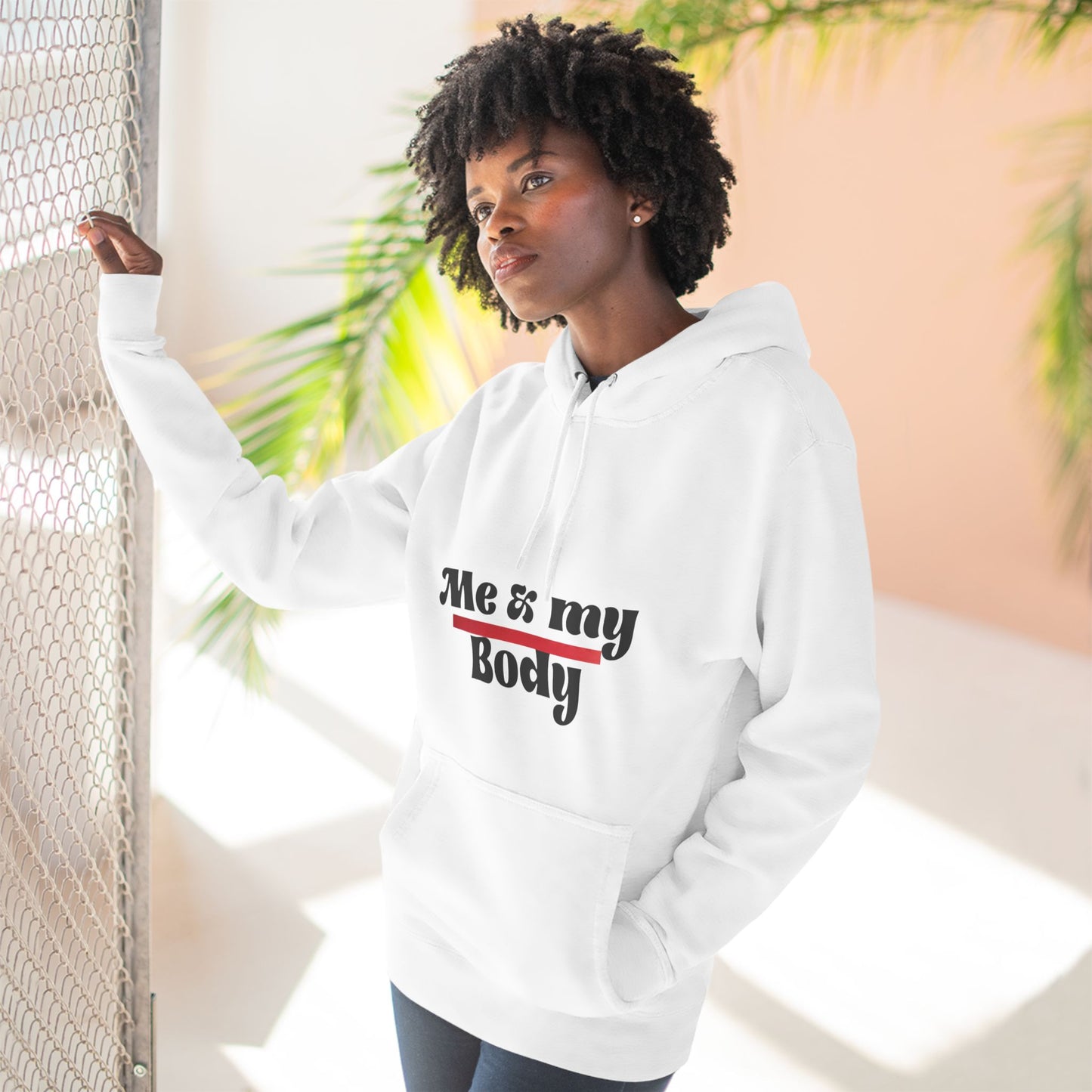 Three-Panel Fleece Me & My Body Hoodie