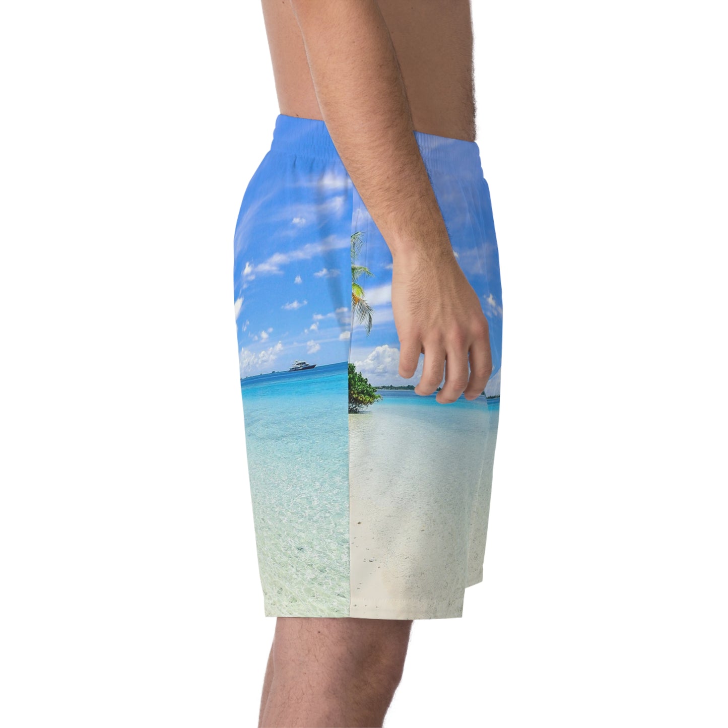 Men's Elastic Beach Shorts (AOP)