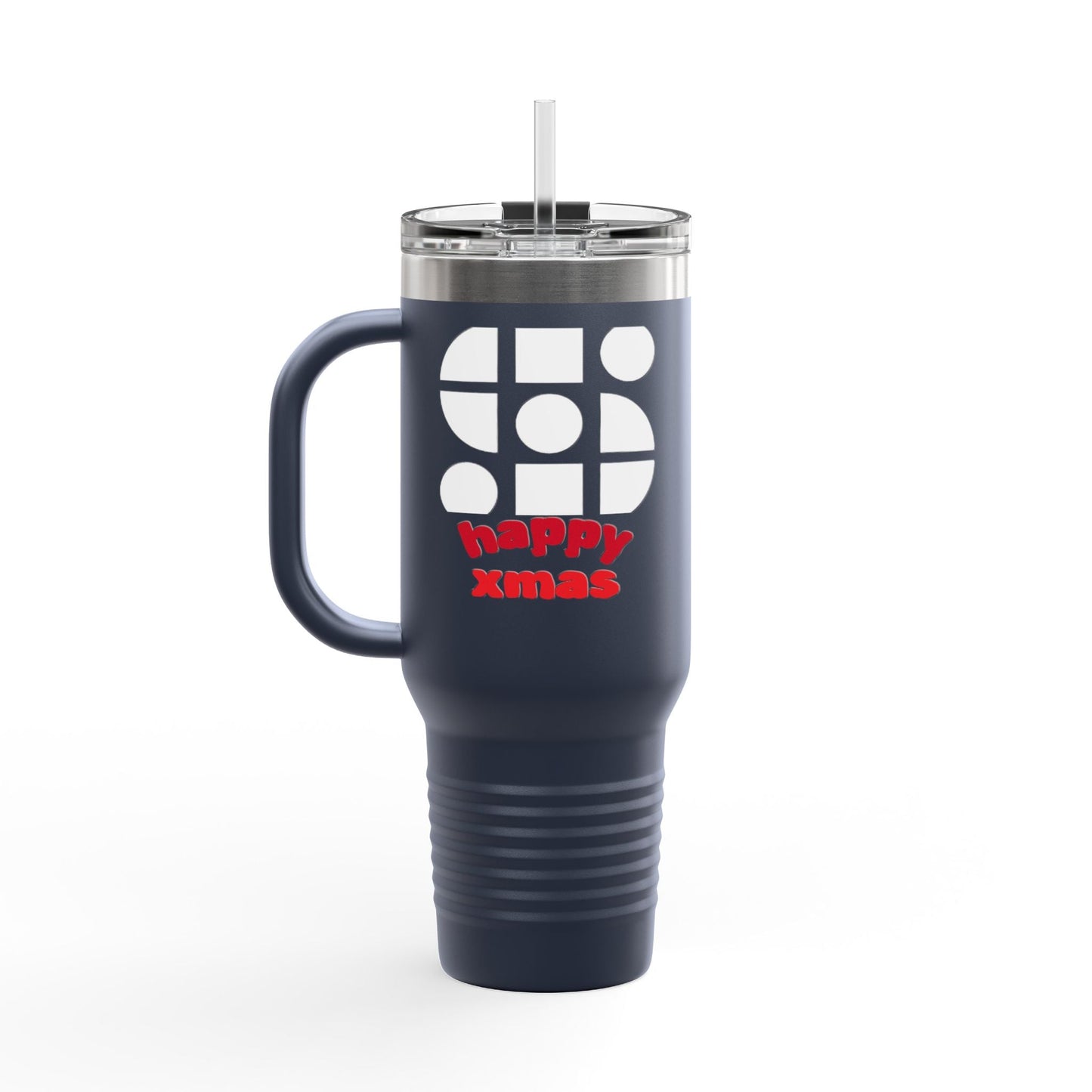 Travel Mug - 'Happy Xmas' Design Printify