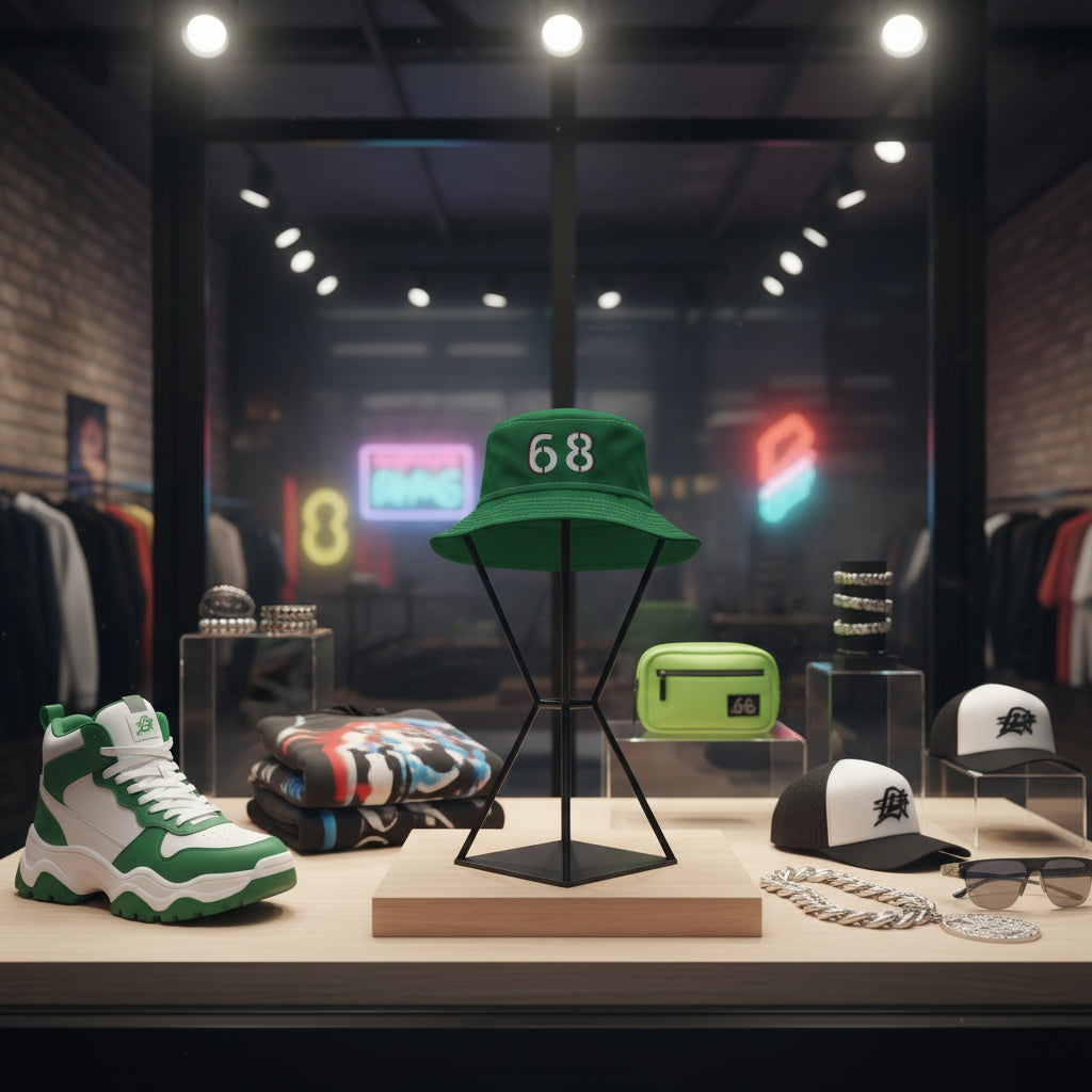 Stylish Bucket Hat with Bold 68 Design - Perfect for Summer Fun