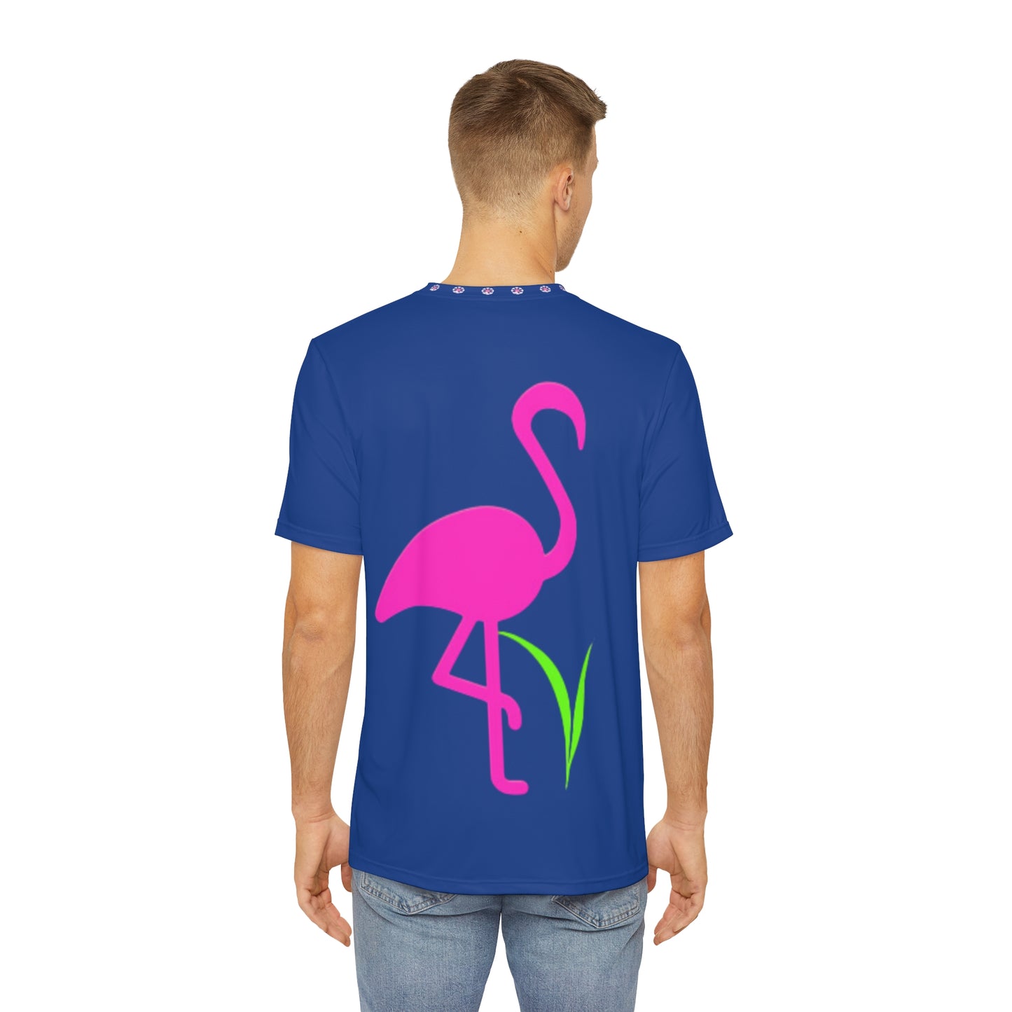 Polyester Tee - Universal Flamingo Print