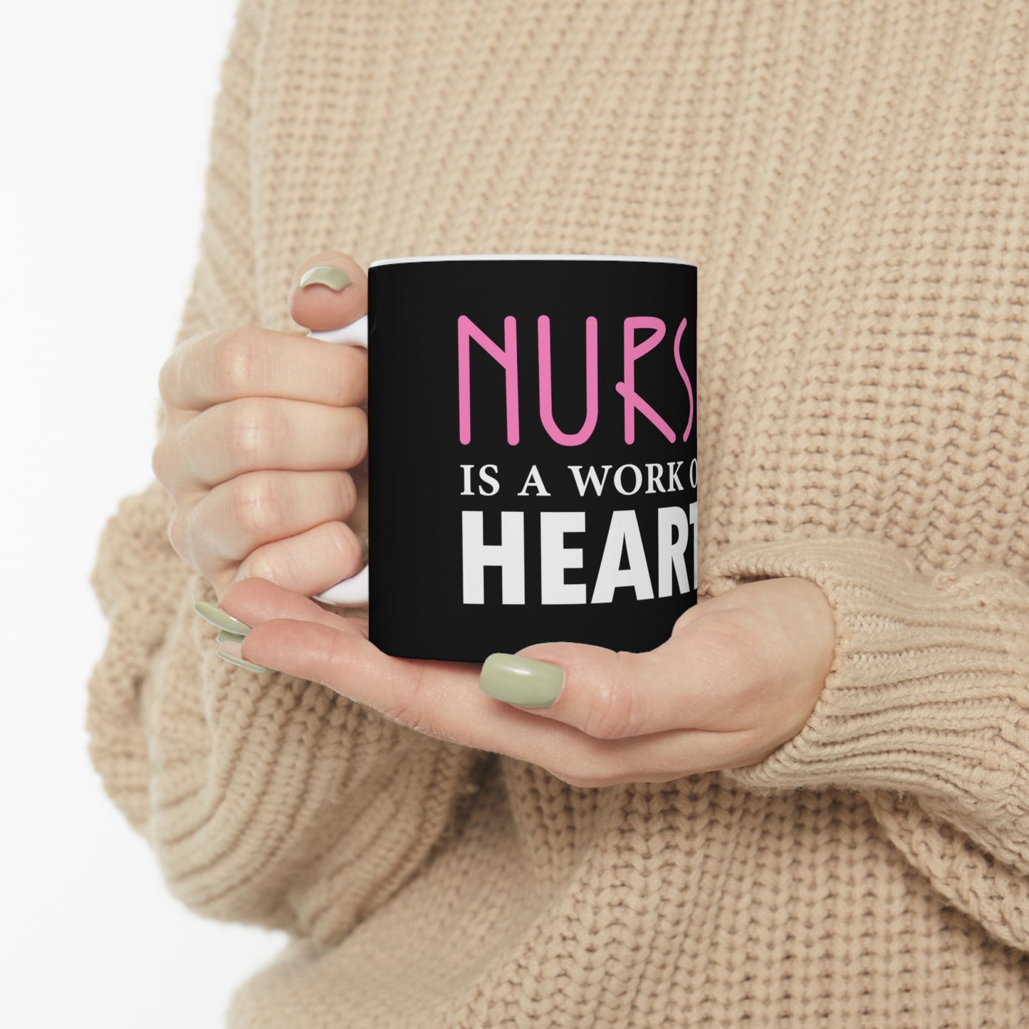 Nursing Is A Work Of Heart Mug