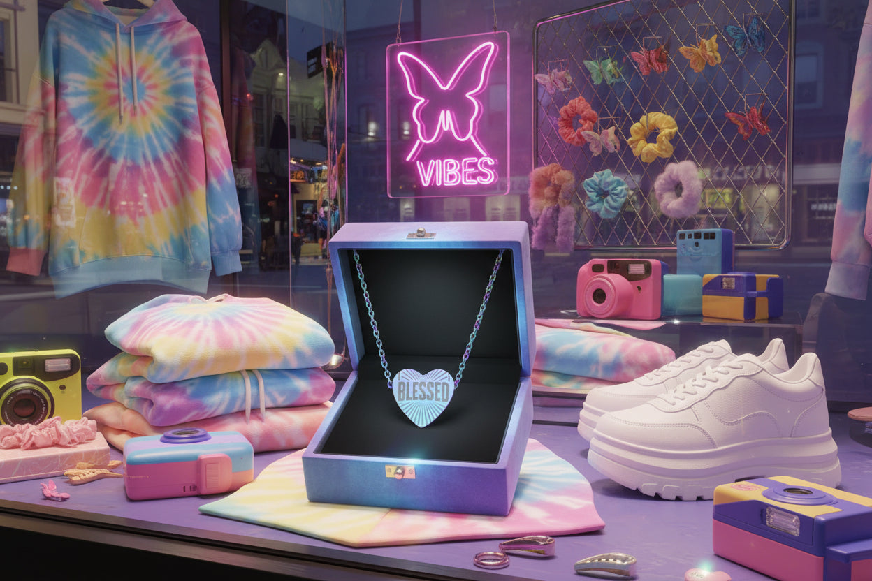 Blessed Heart Necklace — Engraved Inspirational Jewelry