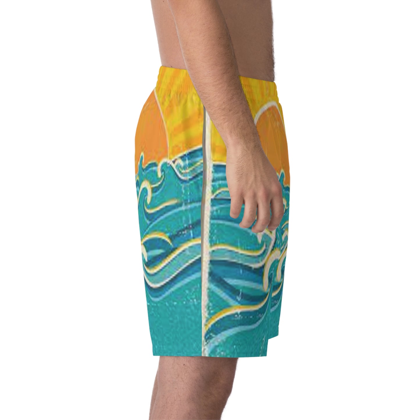 Men's Elastic Beach Shorts (AOP)