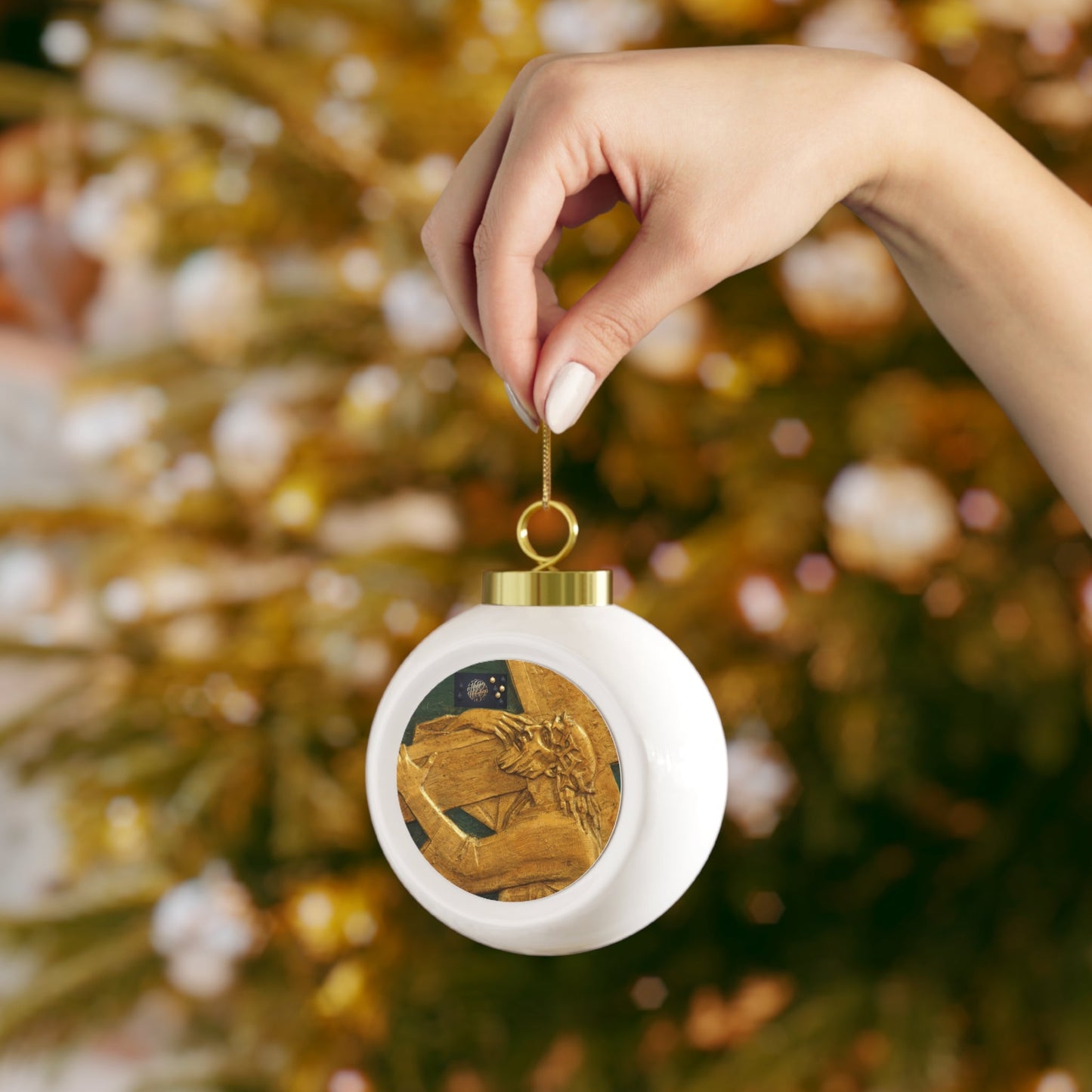 Christmas Ball Ornament - Happy Holidays Printify