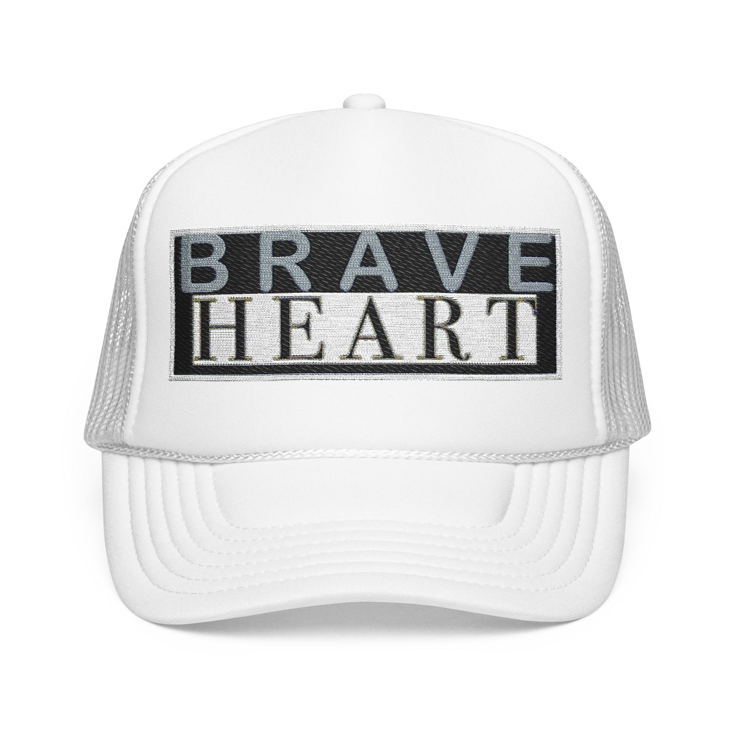 Brave Heart Foam Trucker Hat - Inspirational Cap, Casual Wear, Gift for Him, Adjustable Hat, Outdoor Fashion