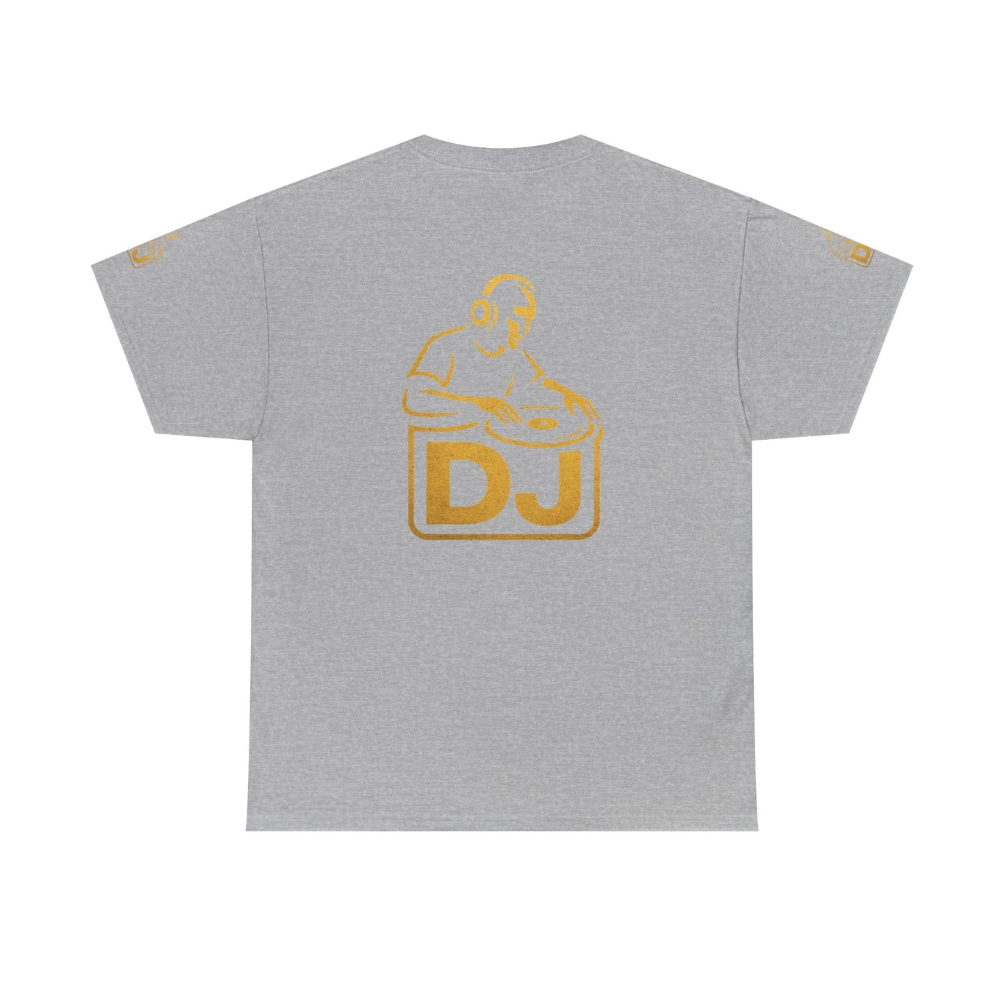 DJ Graphic Tee — Gold Turntable DJ Shirt for Music Lovers Printify