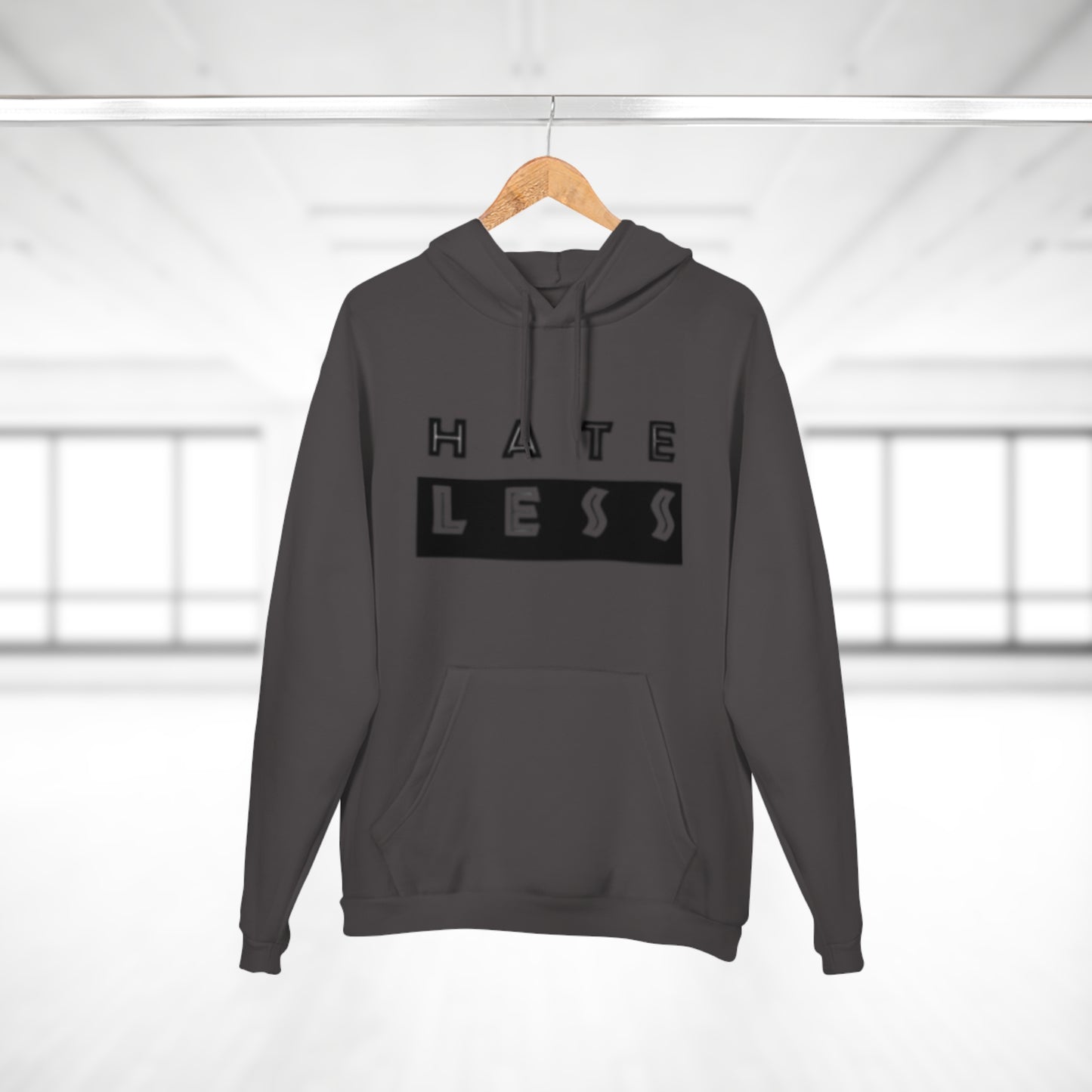 Hate Less Unisex Pullover Hoodie - Positive Vibes for Everyday Wear