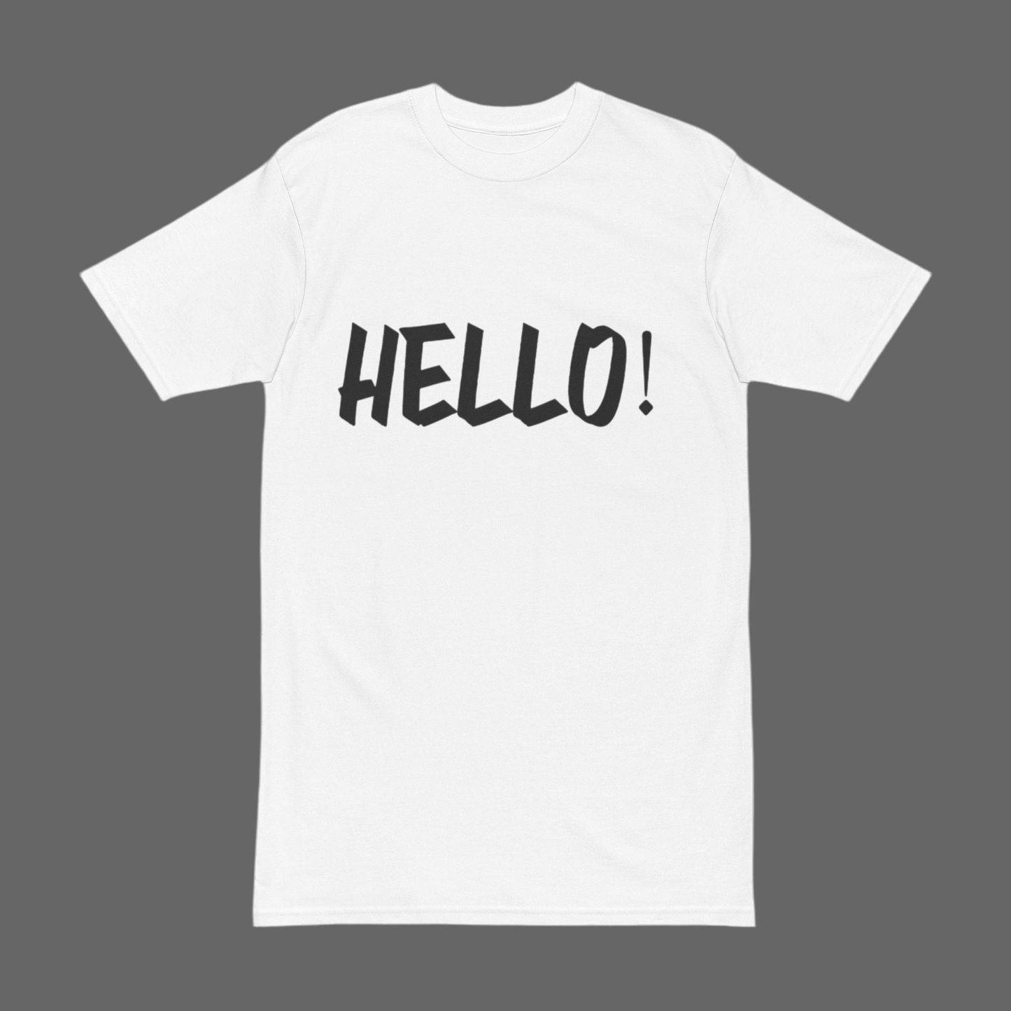 Men's Heavyweight Tee - Bold 'HELLO!!' Graphic