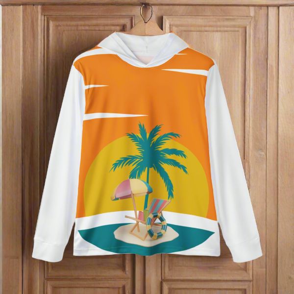 Hoodie with 'i land' Design - Men's Sports Warmup