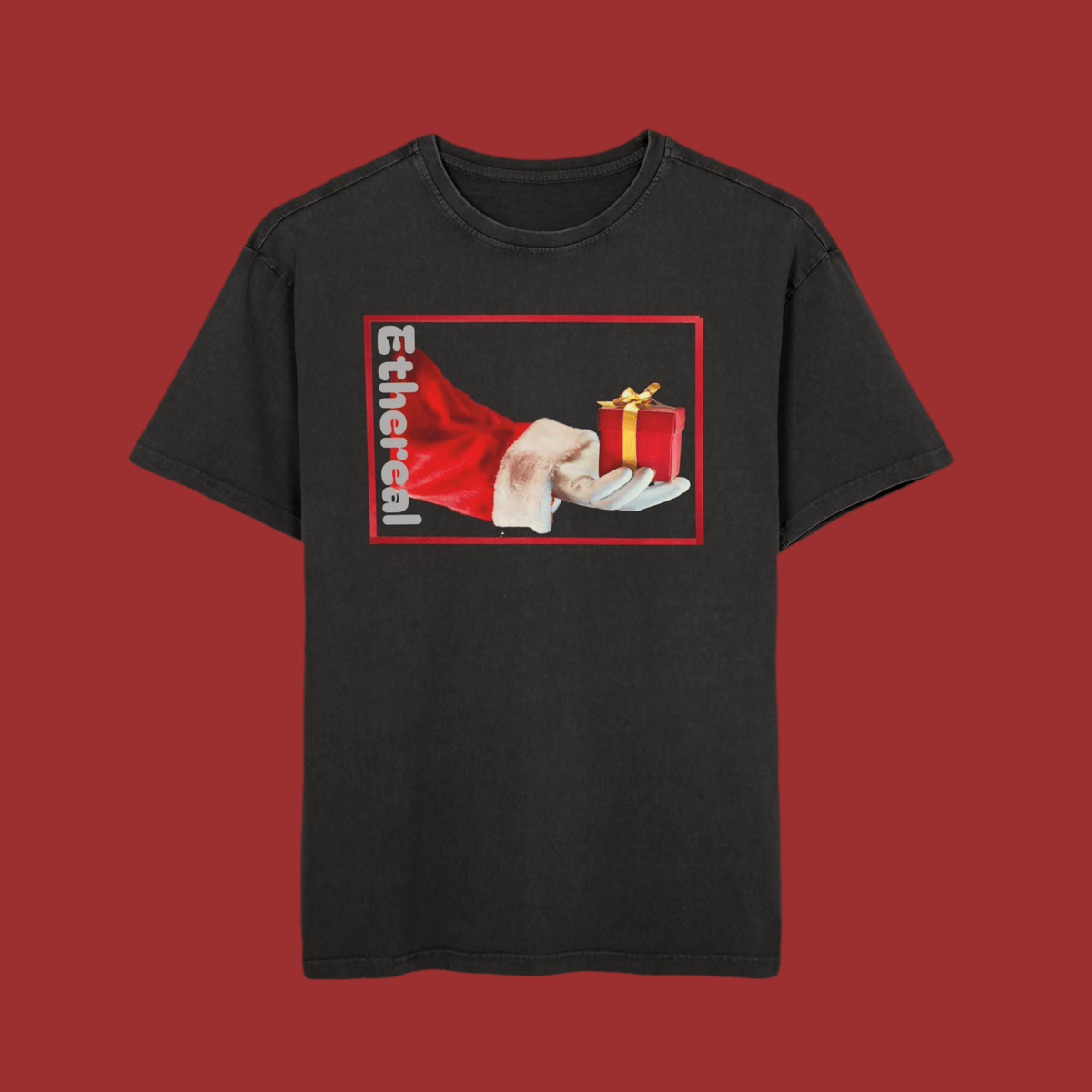 Tee Santa Claus Acid Washed Men's Oversize Heavy