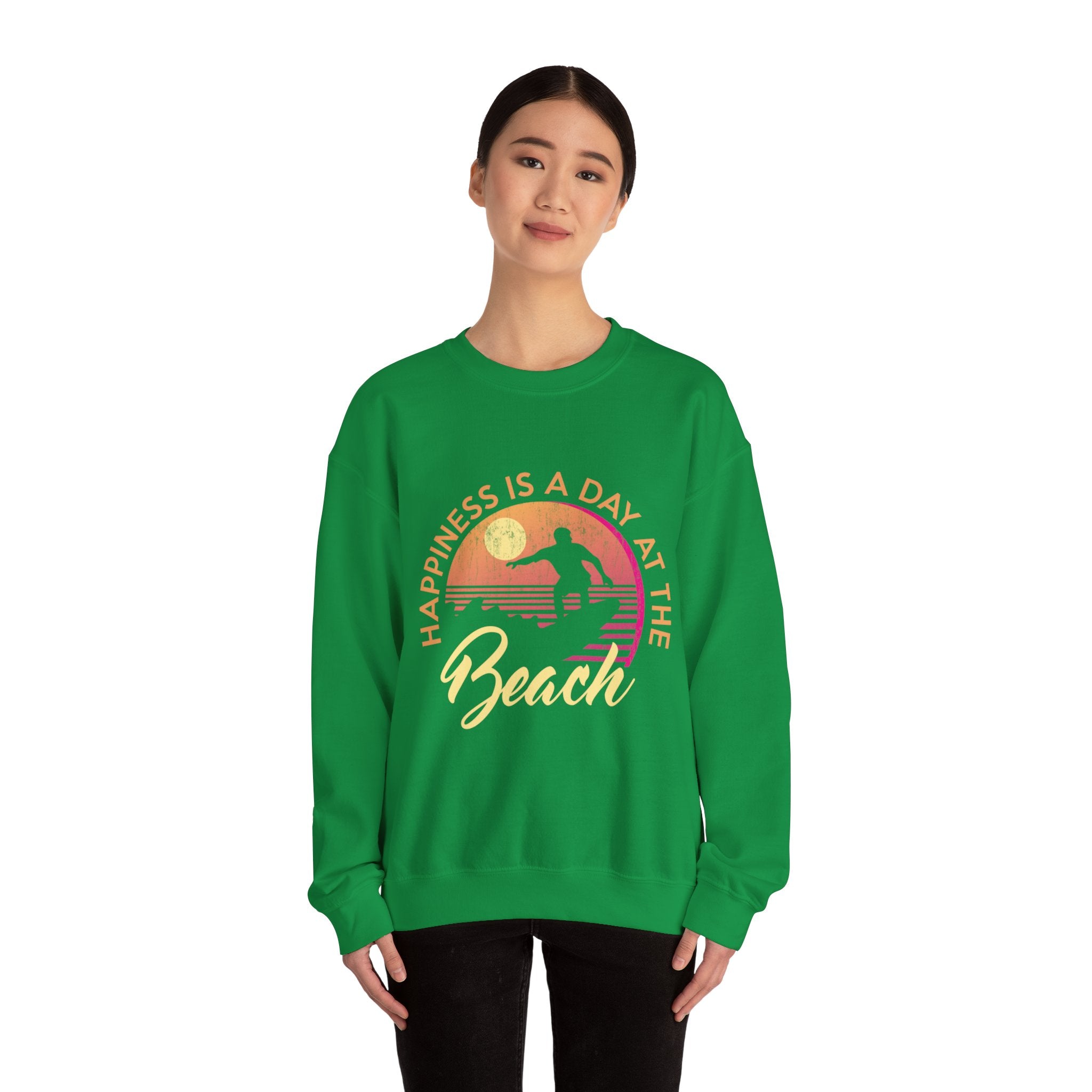 Le bonheur est une journée à la plage Sweat-shirt unisexe 