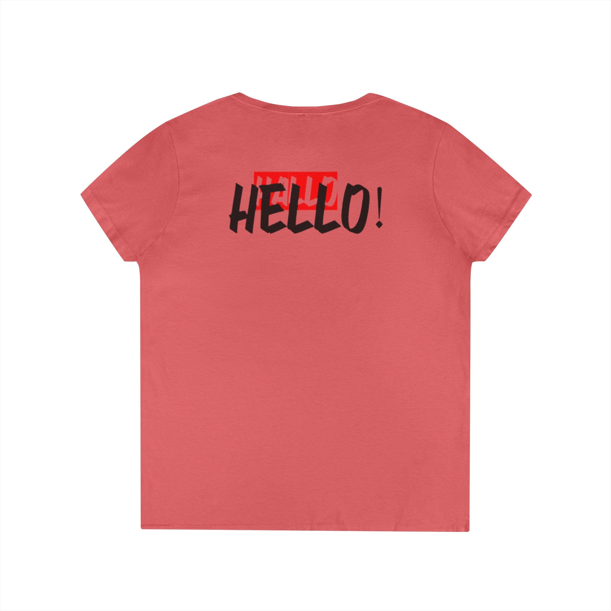 Chic Hello V-Neck T-Shirt for Women