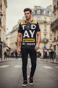 Motivational 'Start Today Without Worries' Men's Tee