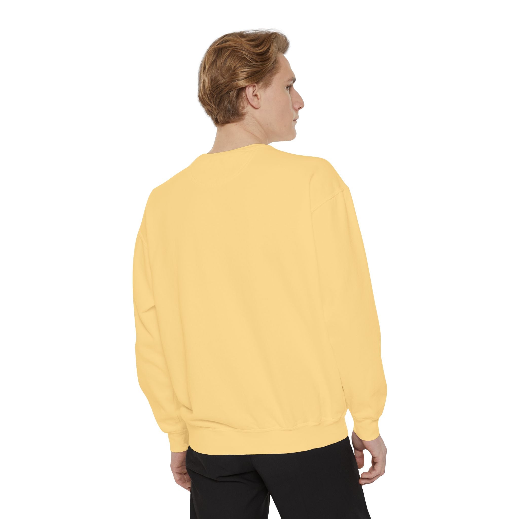Garment-Dyed Sweatshirt, Cozy Unisex Pullover, Casual Comfortable Sweater, Perfect for Relaxing, Gift Idea for Friends and Family Printify