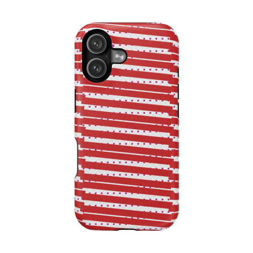 Pink Polka Dot Phone Case, Impact-Resistant Magnetic Case for Protection, Cute Gift for Her, Stylish Phone Accessory, Trendy Mobile Cover Printify