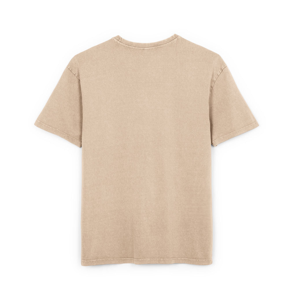 Unisex  Acid Washed Heavy Oversize Tee-With Tower Design