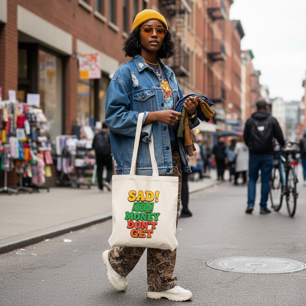 Money Quote Canvas Tote Bag |  Shopping Tote | Perfect Gift for Finance Lovers, Students, Birthdays, or Just Because Printify