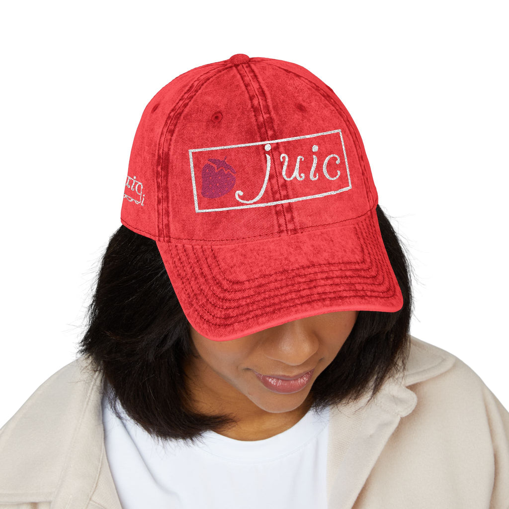 Embroidered Vintage Cap - Juic Cap Design