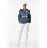 Nursing Is A Work Of Heart Unisex Sweatshirt Printify