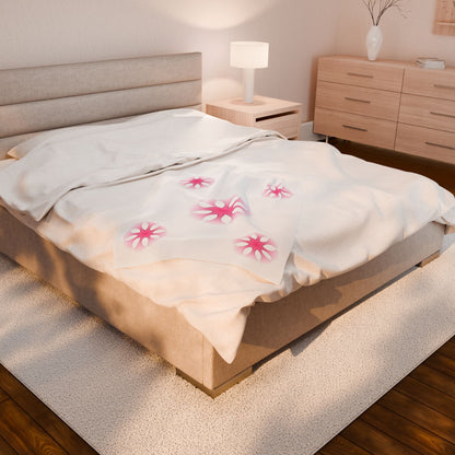 Cozy Floral Velveteen Plush Blanket for Comfort and Style