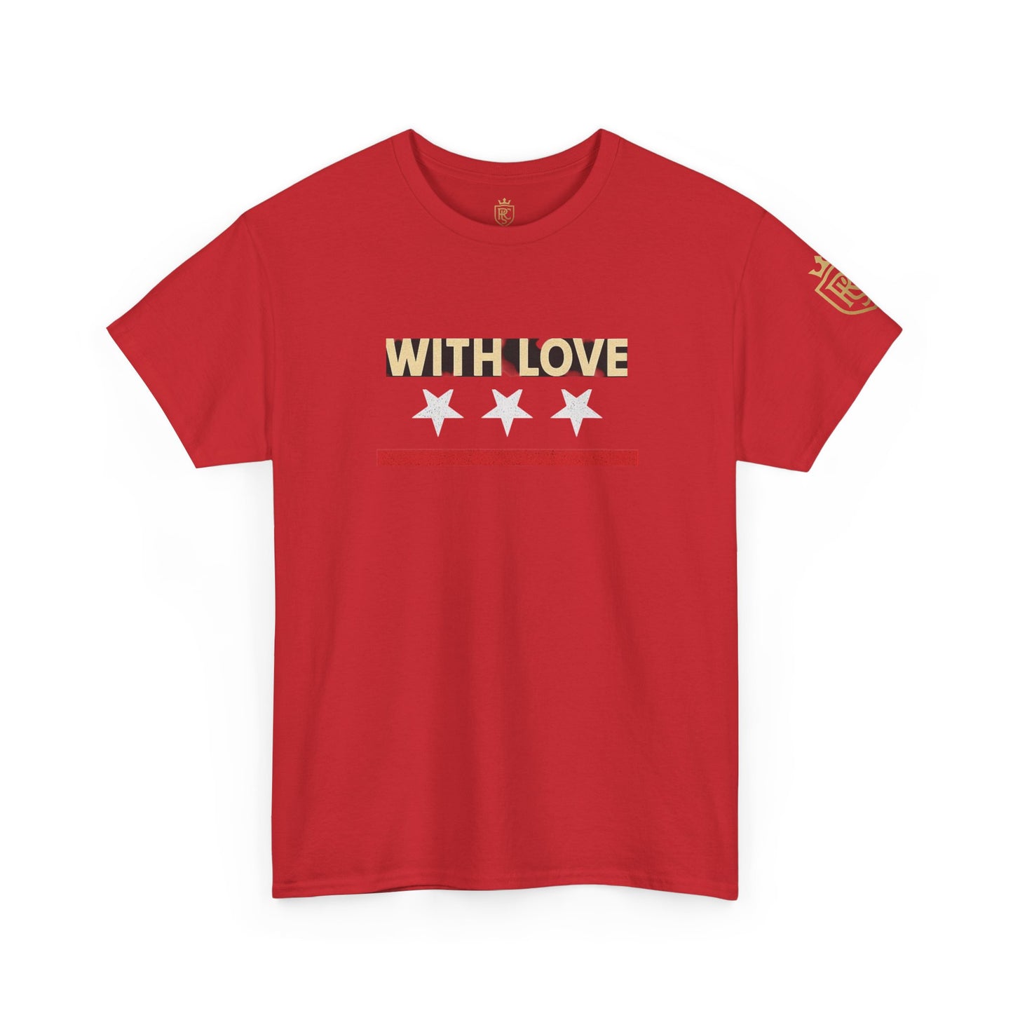 Stylish Unisex Heavy Cotton Tee - 'With Love' Statement Shirt, Casual Wear, Gift for Her, Gift for Him, Everyday Comfort