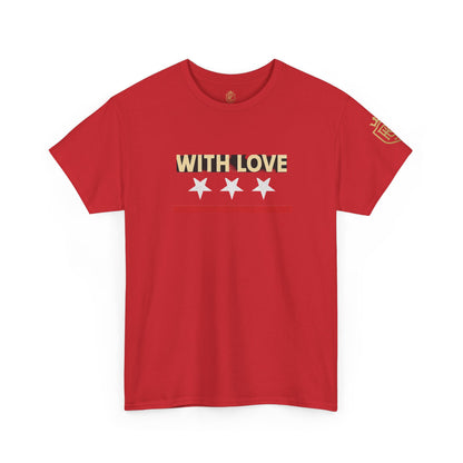Stylish Unisex Heavy Cotton Tee - 'With Love' Statement Shirt, Casual Wear, Gift for Her, Gift for Him, Everyday Comfort
