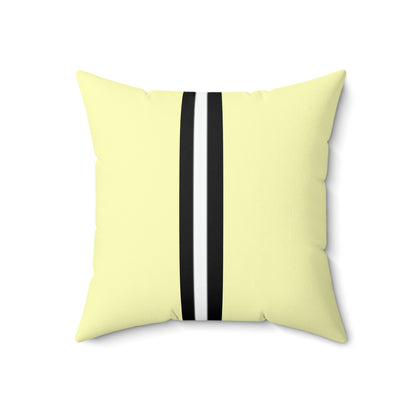 Square Pillow - Modern Striped Yellow for Cozy Living Spaces