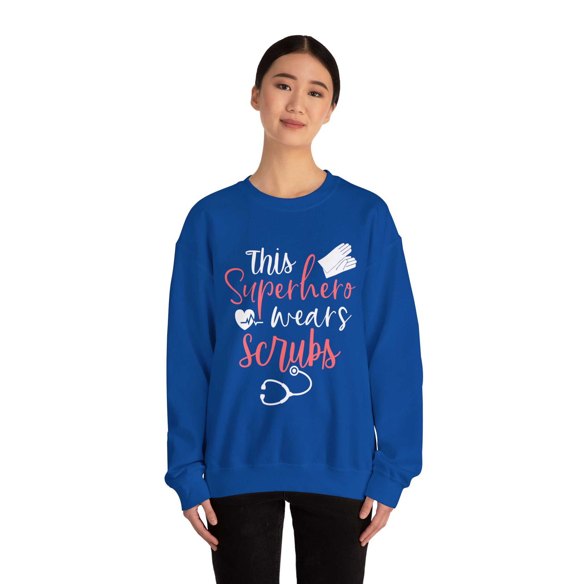 son super-héros porte des gommages Sweat-shirt unisexe 