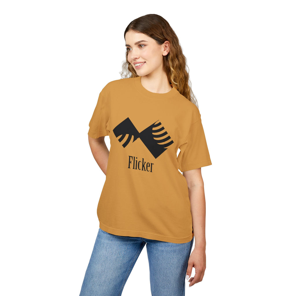 Unisex Urban Heavy Tee - Modern Graphic Design "Flicker" for Streetwear Enthusiasts
