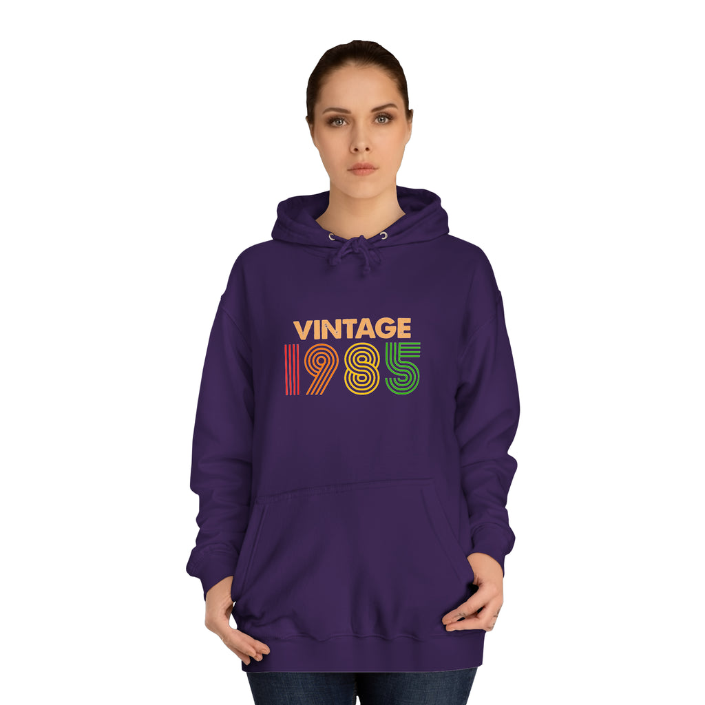 Sweat à capuche unisexe vintage 1985 