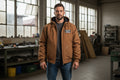 Men's Work Jacket — CornerStone Duck Cloth Hooded Embroidered Work Jacket