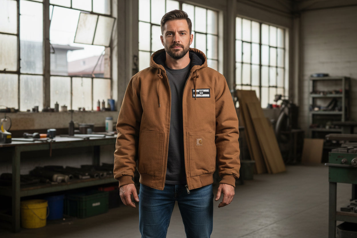 Men's Work Jacket — CornerStone Duck Cloth Hooded Embroidered Work Jacket