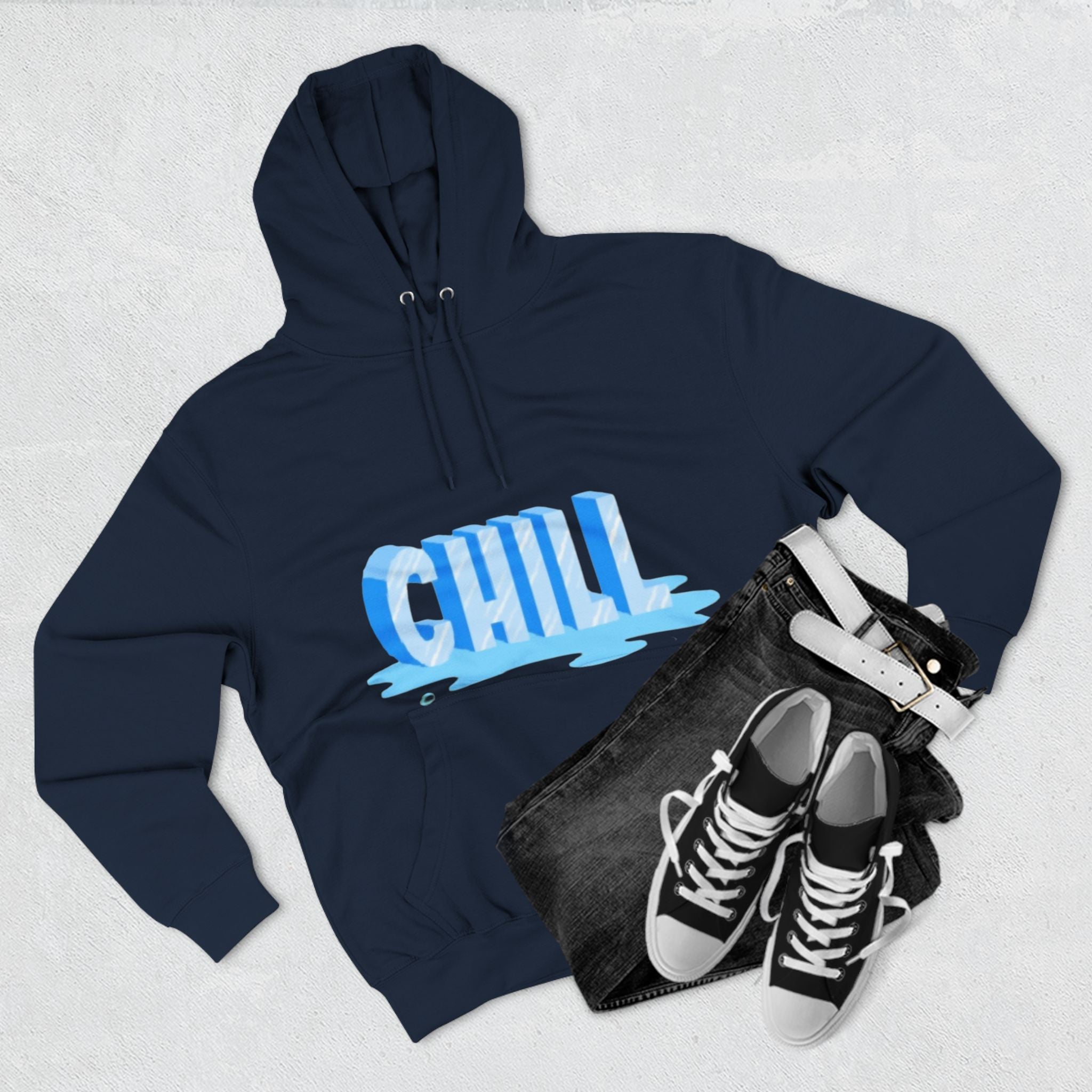 Unisex Three-Panel Fleece Chill Hoodie