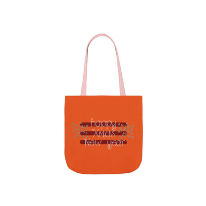 Cheerful Canvas Tote Bag, Happy New Year Gift, Eco-Friendly Bag, Reusable Shopping Tote, Trendy Gift for Her, Seasonal Tote Printify