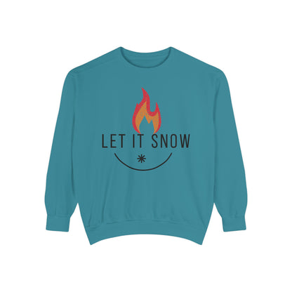 Let It Snow Unisex Garment-Dyed Sweatshirt