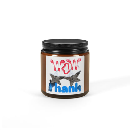 WoW Thank Soy Candle (Multi-Size, Amber Jar) Christmas Decor
