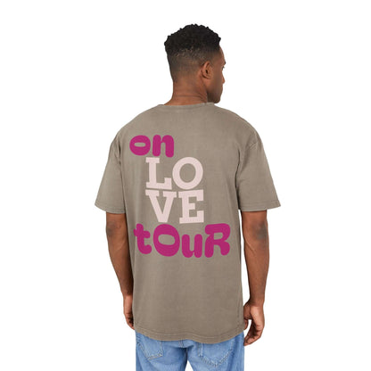 Oversized Tee On Love Tour Acid Washed Men's T-Shirt