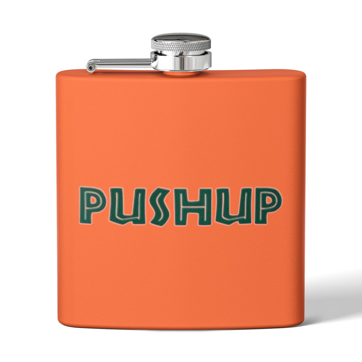 Personalized 6oz Stainless Steel Flask - Pushup Design