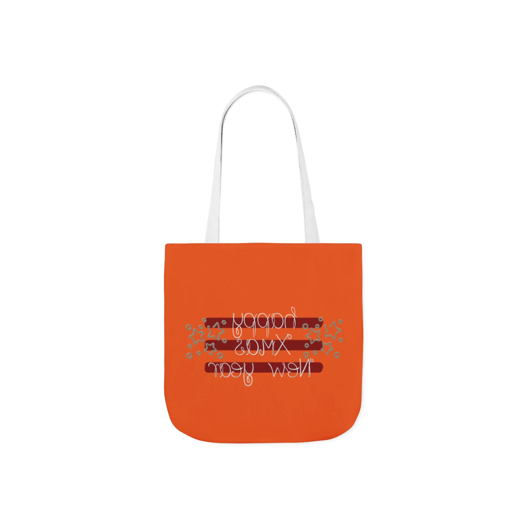 Cheerful Canvas Tote Bag, Happy New Year Gift, Eco-Friendly Bag, Reusable Shopping Tote, Trendy Gift for Her, Seasonal Tote Printify