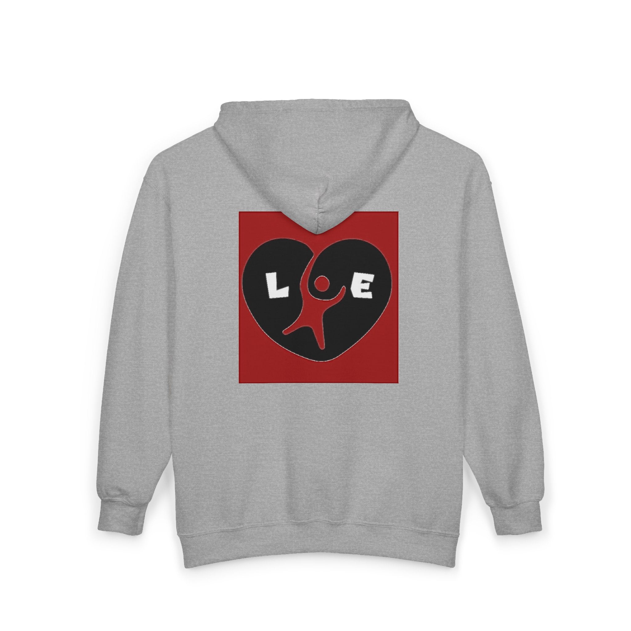 Heart Love Graphic Zip Hoodie, unisex Printify