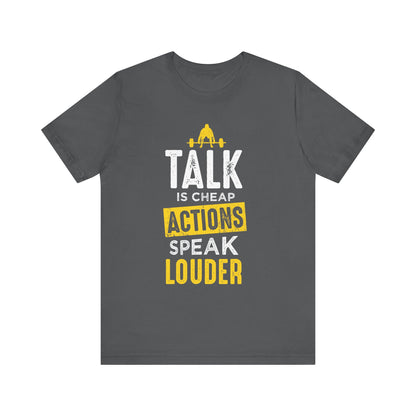 Parler, c’est des actions bon marché, parler plus fort, tee-shirt unisexe 