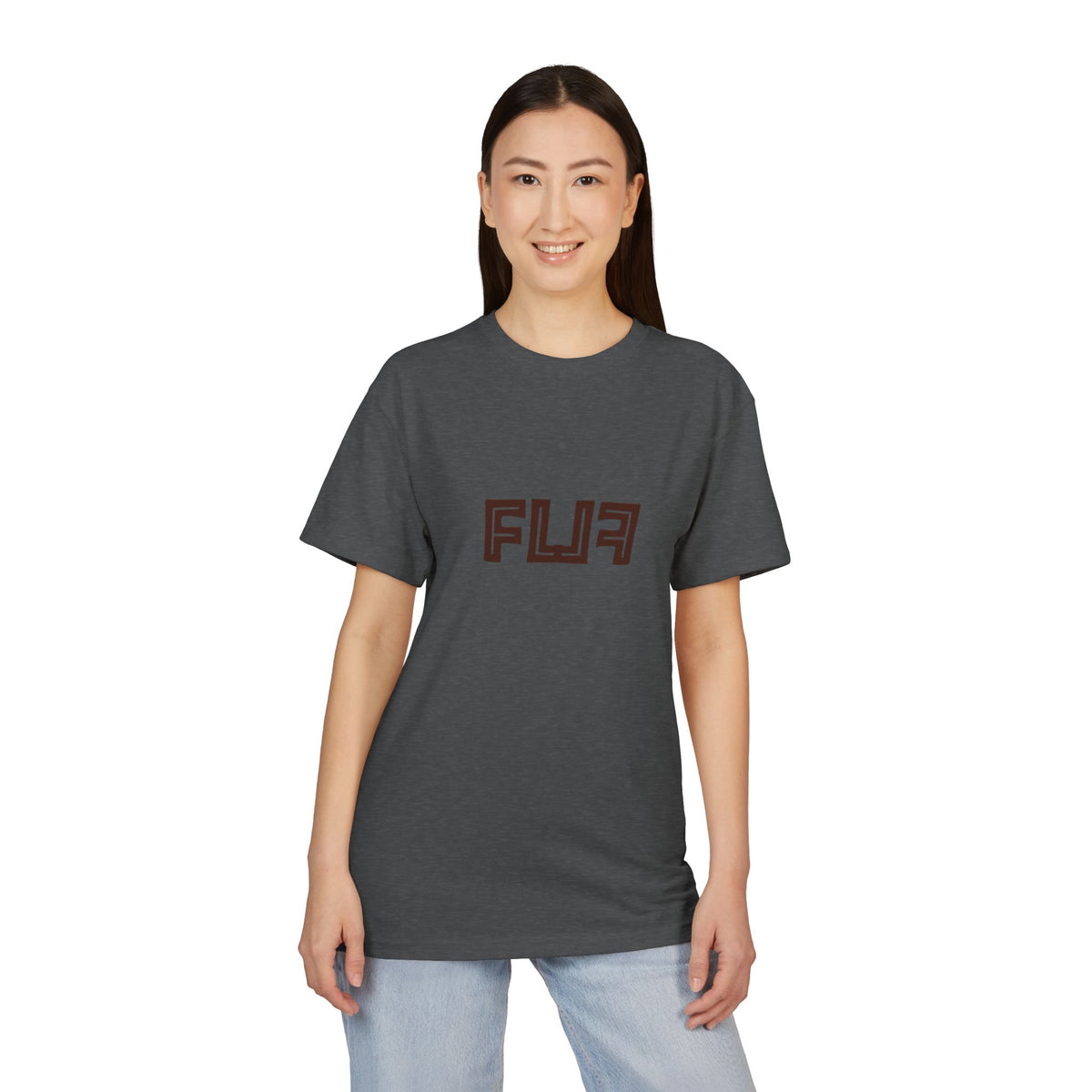 Stylish Unisex Sueded T-Shirt with Bold 'FLU' Graphic | Casual Wear, Gift Idea, Streetwear, Everyday Comfort, Fashion Statement