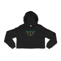 Women's Cropped Hoodie - 'Pushup' Motivational Fitness Style